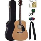 Fa-115 0971110421combofgpac3 Fender Steelstring Acoustics Dreadnought Guitar Natural Bundle With 660845726109
