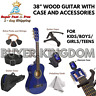32423423 Best Choice Beginners Musical Instrument Blue Classic Wood Guitar With