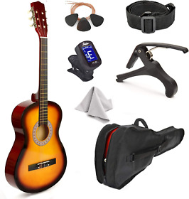 38-inch Beginner Acoustic Guitar Package Starter Bundle Kit And Accessories Boys