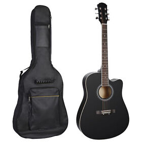 Y01-2493-g2-1 41inch Wood Guitar With Case And Accessories For Kids Girls Boys Beginner Black