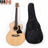 Gt306 749652046485 Glarry Inch Front Cutaway Spruce Folk Guitar Glossy