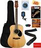 810037691344 Jasmine Acoustic Guitar Natural Bundle With Gig Bag