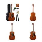 961596221 Dreadnought Acoustic Guitar All Mahogany Bundle With Hard 741459814847