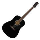 961701006 Fender Concert Acoustic Guitar Rosewood Fretboard Spruce Top Black