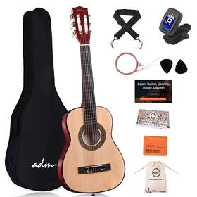 Adm 973405031099 Beginner Acoustic Classical Guitar 30 In Nylon Strings Wooden Bundle Kit
