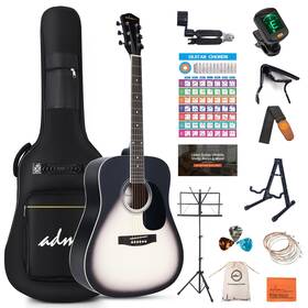 Adm 973405037152 Dreadnought Acoustic Guitar Kit With Free Lesson For Beginner Adult Teen Full
