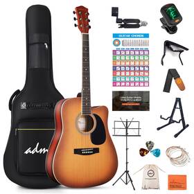 Adm 973405038487 Beginner Acoustic Guitar Kids Students Cutaway Bundle Free Lessons Wi