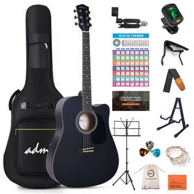 Adm 973405038494 Beginner Acoustic Guitar Kids Students Cutaway Bundle Free Lessons Wi