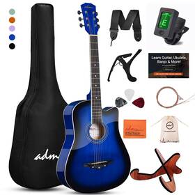 Ja001-38-gbbr Adm 38 Inch Acoustic Guitar Bundle For Beginners Adults With Online Lesson Cuta