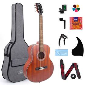 Aklot Akag-4 Acoustic Classical Guitar For Beginners 38 Inch Mahogany Folk Guitarra Trave