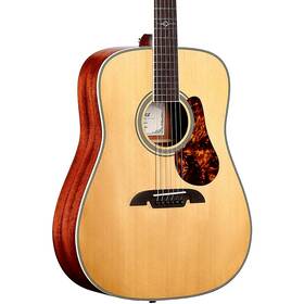 Md60 Alvarez 677523002189 Herringbone Dreadnought Acoustic Guitar Natural