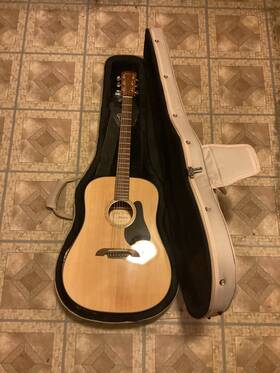 F906121505 Alvarez Rd410 Regent Dreadnought Acoustic Guitar Natural With Hardshell Case