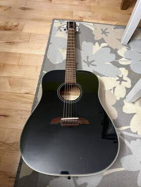 Rd010bk Alvarez Black Full Size 41 Inch Acoustic Guitar Plays Well