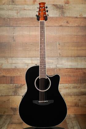 Ab245s55 Applause E-acoustic Guitar Ab24-5s Cs Cutaway Black Satin Mid-depth