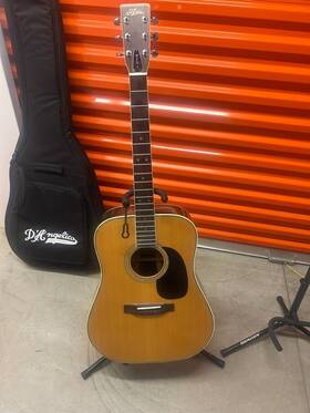 Af240 Aria Mach 1 Acoustic Guitar With Hardshell Case - Vintage Japanese-made Dr