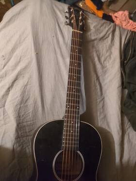 Aria-131-mtts Aria Vintage 100 Series 131 Parlor Spruce Top Acoustic Guitar - Tobaccoburst