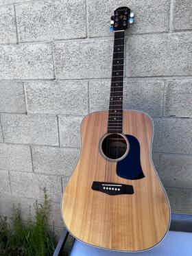 Aw-130n Aria Natural Spruce Top Rosewood Dreadnought Guitar