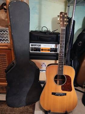Gr30 Aria Acoustic Guitar Gallagher Large Soundhole Bluegrass Case Japan Video