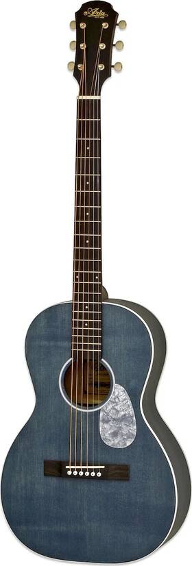 131up-stbl Aria Guitars Urban Player Parlour Stained Blue