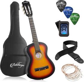 21716462 Ashthorpe 30in Kids Acoustic Guitar All-in-one Beginner Starter Kit With Strap Case Extra