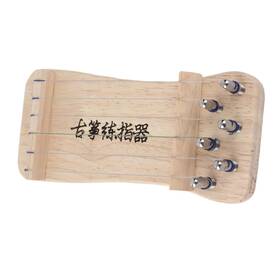 Aunmask3q2tvhud01063 Aunmas Guzheng Finger Trainer Wooden 6 String Fingering Practice Tool Mini Musical I