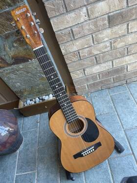 A334s Austin 33 Inch Acoustic Travel Mini Junior Guitar