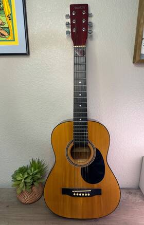 Austin Au334s Small Acoustic Guitar With Pick