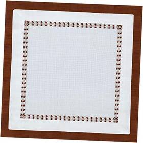 Baishuo 713653764730 Hemstitched White Lace Napkins Set Of 4 Size 11.5x11.5 Inch 11.5