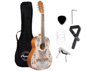 Bamboo 810096347398 Acoustic Guitar 36 Inch Linden Wood. Complete Beginner Kit For Adults And Teens W