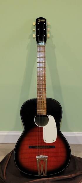 Ej40 Barth Tiesco Mij Vintage Parlor 3/4 Size Acoustic Guitar New Silk And Steel Strings