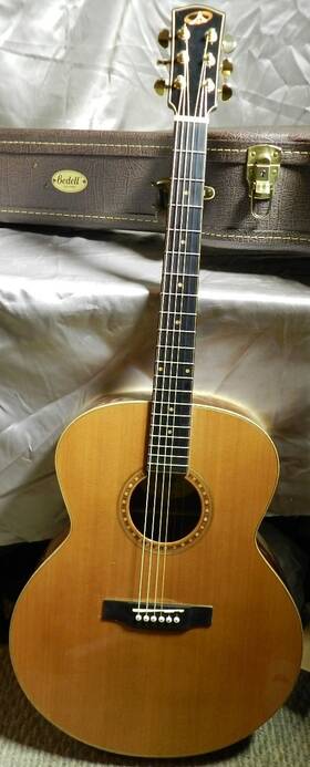 Bedell Jb-17-g Cedar Top Acoustic Electric Guitar With Hard Case