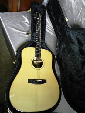 Tba-28l-g Bedell Rare Left-handed Acoustic Guitar With Pickup And Locking Case
