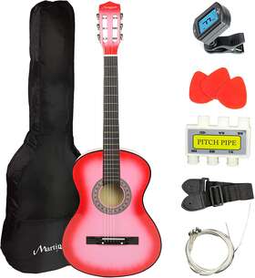 Best Brand 313041621647 Mejor Guitarra Acustica Para Ninos Kit Capo Tuner Adultos Mano Derecha Bolsa 38