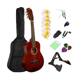 Besyou 794677217495 Acoustic Guitar 15 Piece Set 38 Inch Travel Beginner Introductory P