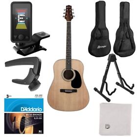 B30dnt Boroughs Dreadnought Acoustic Guitar Natural With Starter Accessories Kit