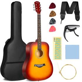 Cm-cy0353 Cahaya Acoustic Guitar For Beginner 41-inch - Full Size Wood Kit Kids And
