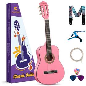 Us-ccg30 Cahaya Classical Guitar Kit 30 Inch - Kids Set With Okoume Neck Case Bag Nylon S