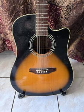 Bw414ceb Carlo Robelli Sunburst Guitar Good Condition Plays Well