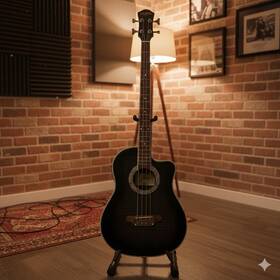 Crb40b Carlo Robelli Rare Acoustic Bass Transparent Black Produced In Sk