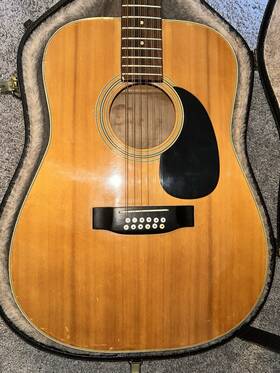 Carlos 285-style Model 12-string Acoustic Guitar W Hard Case