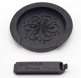 A230815 Cheerock Acoustic Guitar Mute And Soundhole Cover 2-pack Rubber Effective String Silencer
