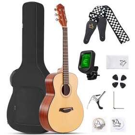 Ag36om China Acoustic Guitar Beginner 36 Inch 3/4 Junior Size Spruce Top Guitarra Bundle