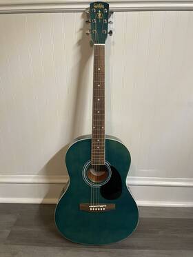 Cvg39bl Corbin Acoustic Woodville By Instruments Guitar Model - Green Beautiful