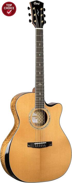 Cort 445018946903 Goldedgenat Acoustic Electric Guitar Natural Glossy Full Size W Pickup Eq