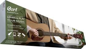 Cort 809625369415 Earthpackop Earth Series Acoustic Guitar Starter Pack. Open Pore