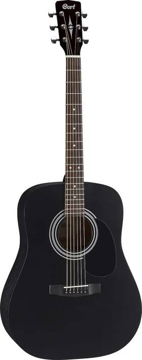 Ad810bks-a Cort Standard Ad810-bks Drednought Spruce Tp Mah Bands Black Satin