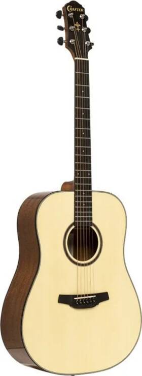 Hd250-n Crafter Silver Series 250 Dreadnought Acoustic Guitar With Engelmann Spruce Top