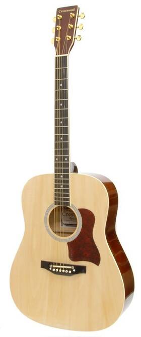 2010n Crestwood Acoustic Dreadnought Guitar Natural
