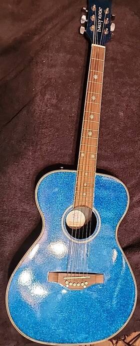 14-6206 Daisy Rock 14-6207 Blue Sparkle Acoustic Guitar/ Beautiful