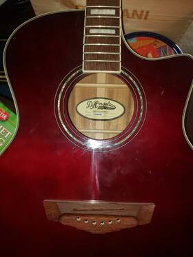 Dangelico Dapcsg200wncrp Dftangelico Premier Dreadnought 6 String Acoustic Guitar Red
